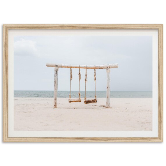 Boho Coastal Ocean Beach Art Print, Grandmother