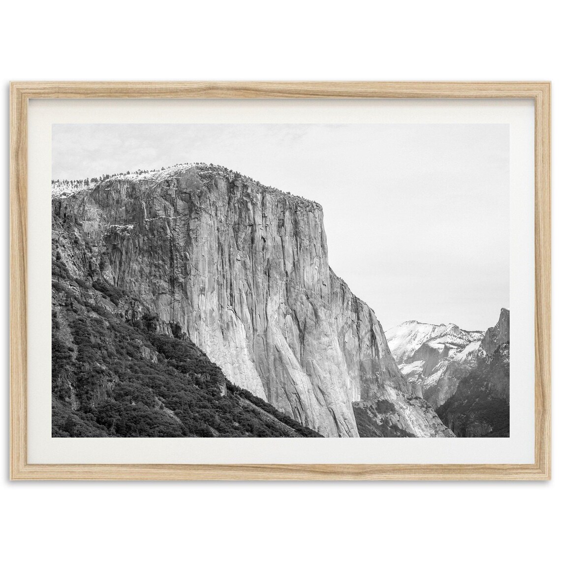 El Cap Yosemite Black And White Art Print