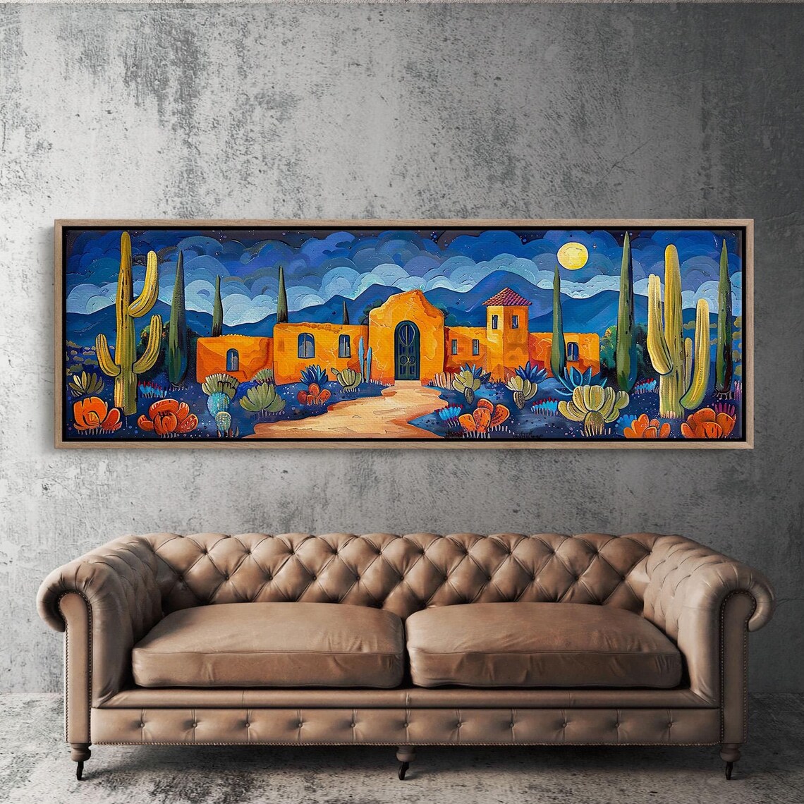 Southwest Desert Watercolor Art Print, Cactus Decor