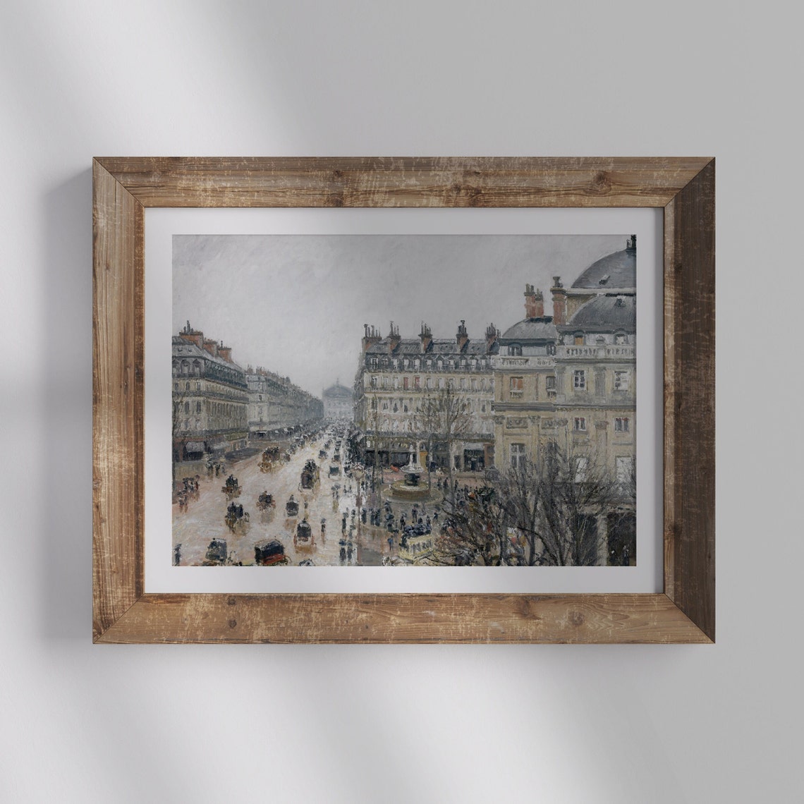 Vintage France Cityscape Print French Antique Painting Neutral Toned Art European Fine Oil Painting Art Art - Image 3