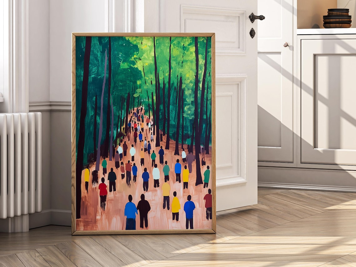 In The Forest Eclectic Nature Poster, Abstract Scene