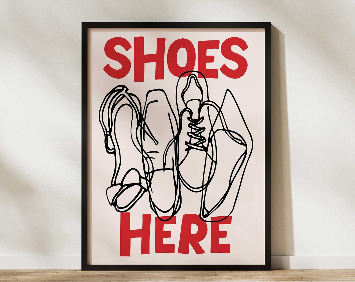 Coquette Shoes Here Retro Preppy Art Print