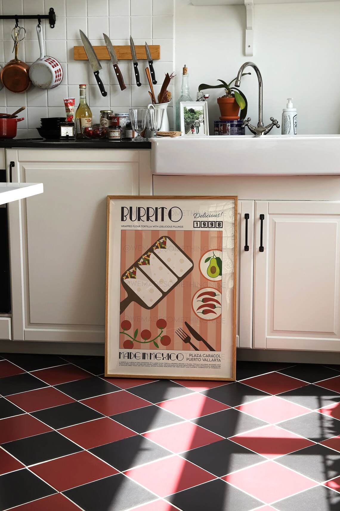 Burrito Poster, Retro Kitchen Wall Art - Image 3