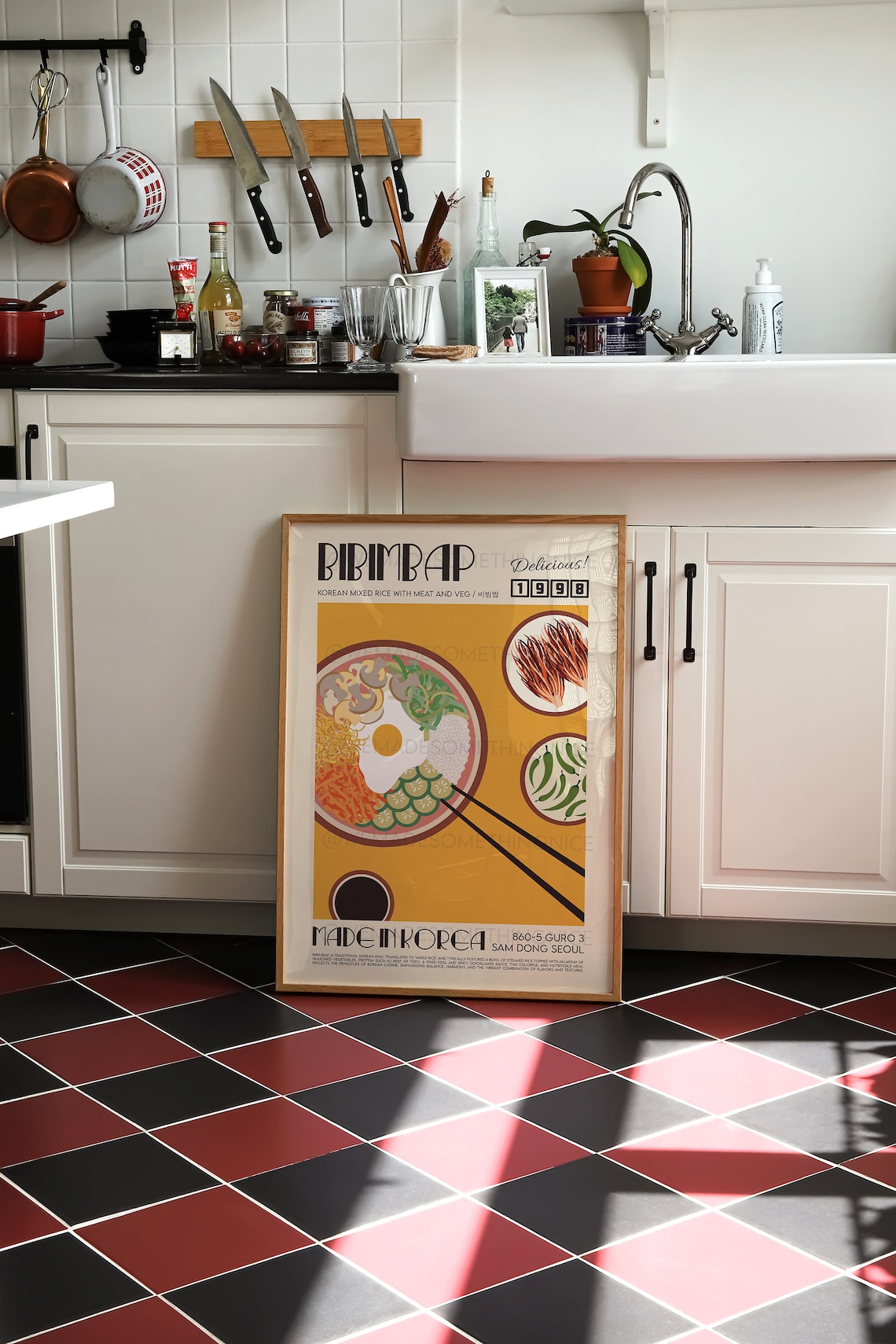 Bibimbap Kitchen Art Print, Modern Retro Decor - Image 4