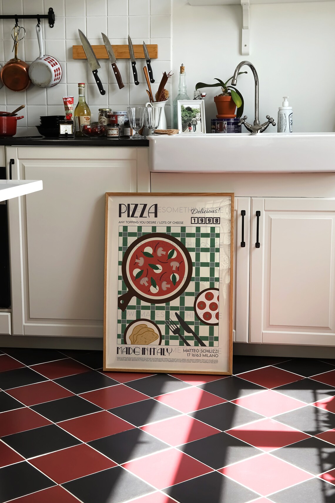 Pizza Print, Kitchen Art for Mid-Century Modern Decor - Image 2