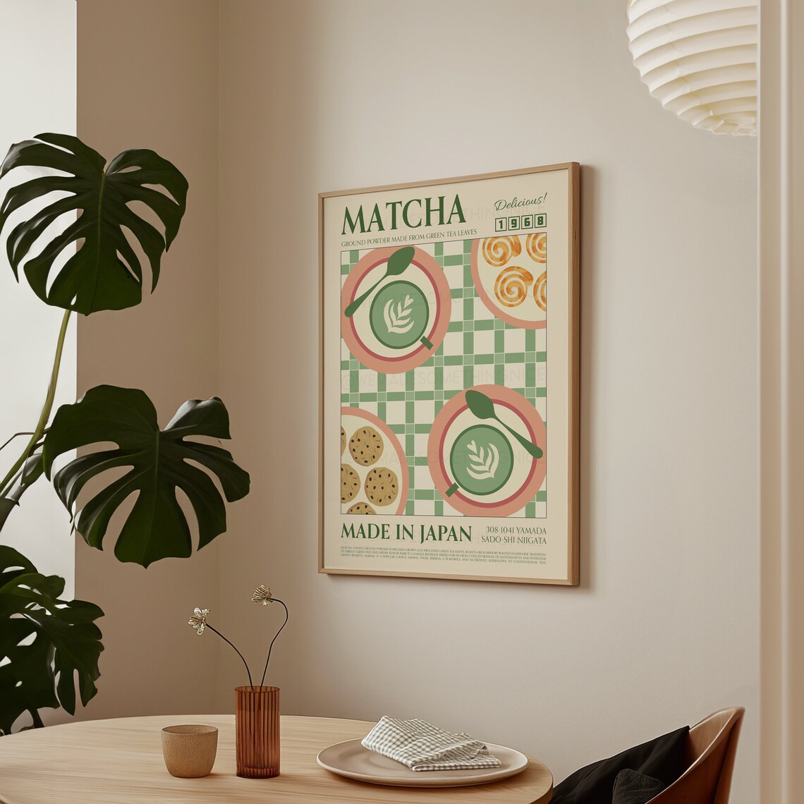 Matcha Poster, Retro Kitchen Wall Art Print - Image 3