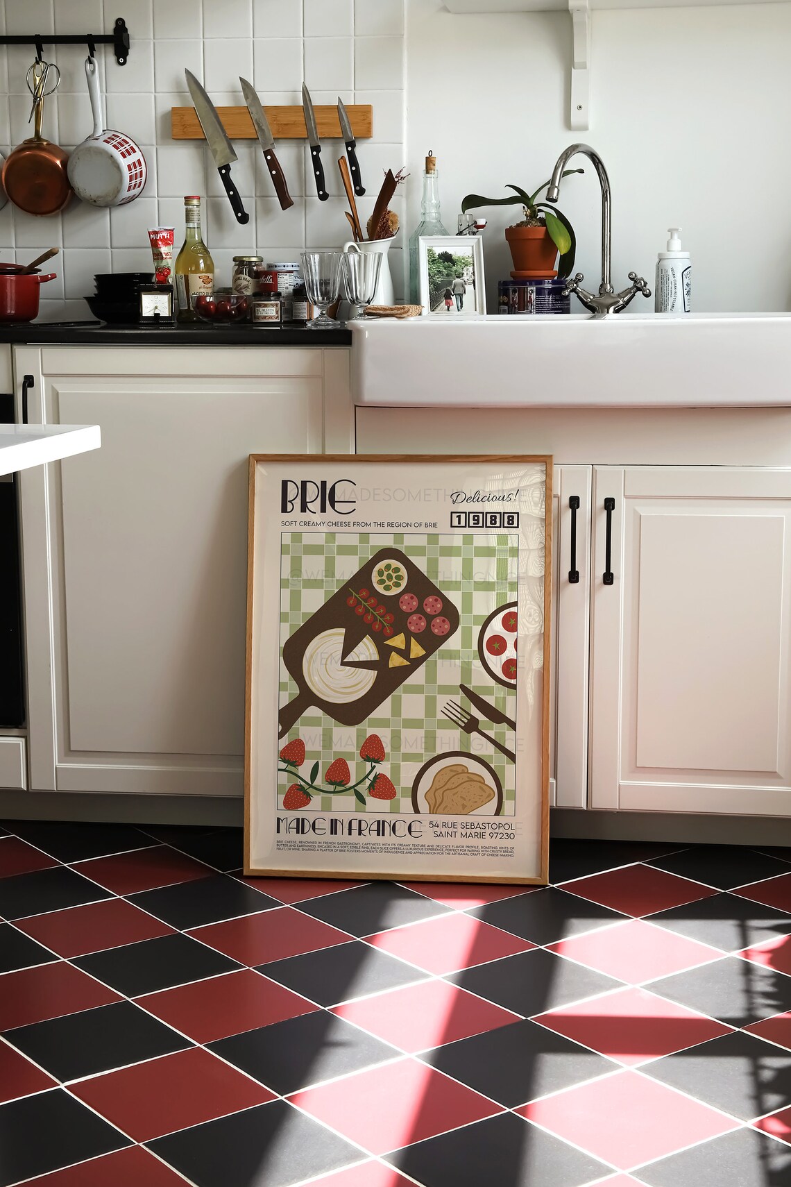 Retro Brie Cheese Poster, Pop Art Kitchen Art - Image 2