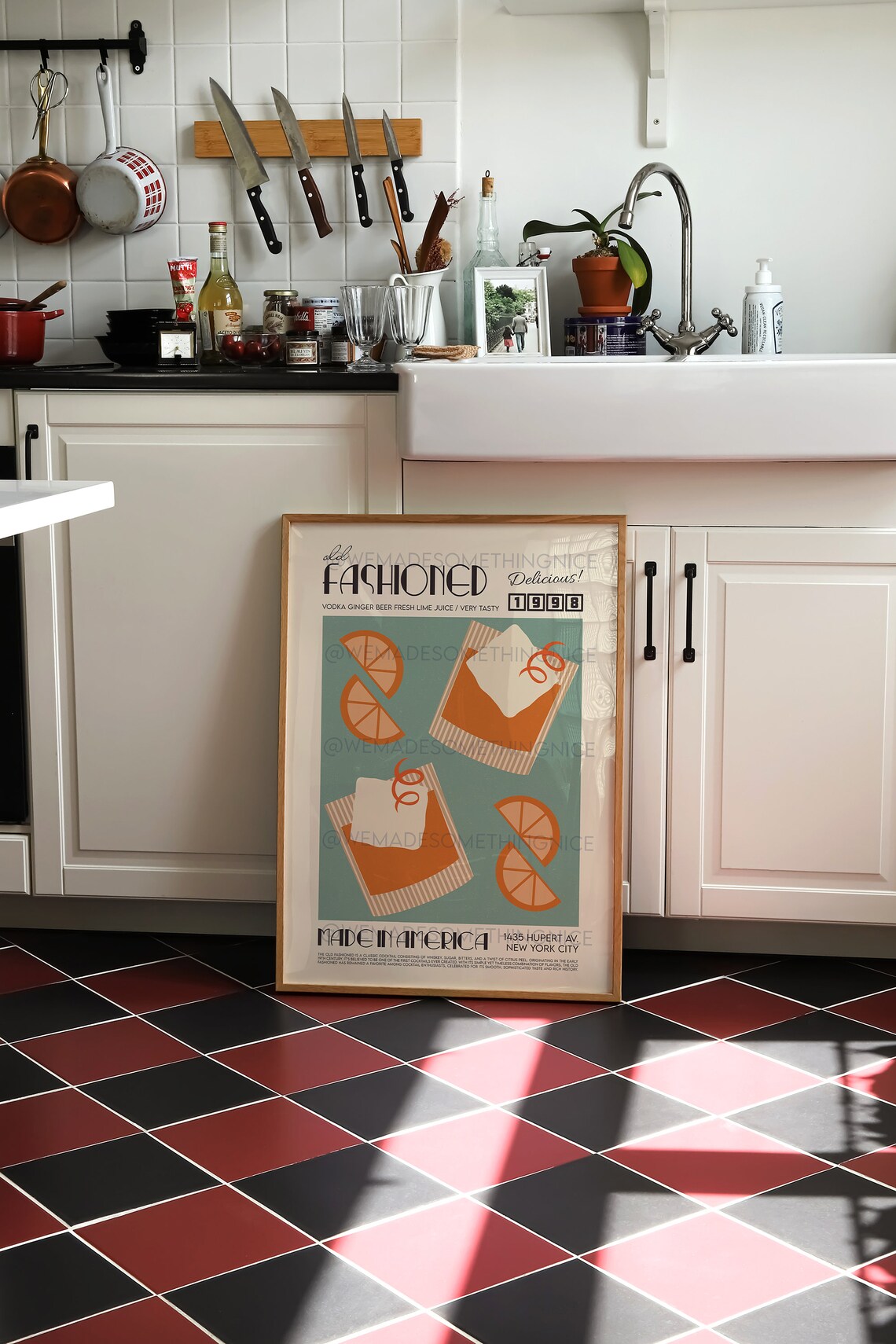 Old Fashioned Cocktail Poster, French Retro Kitchen Decor - Image 3