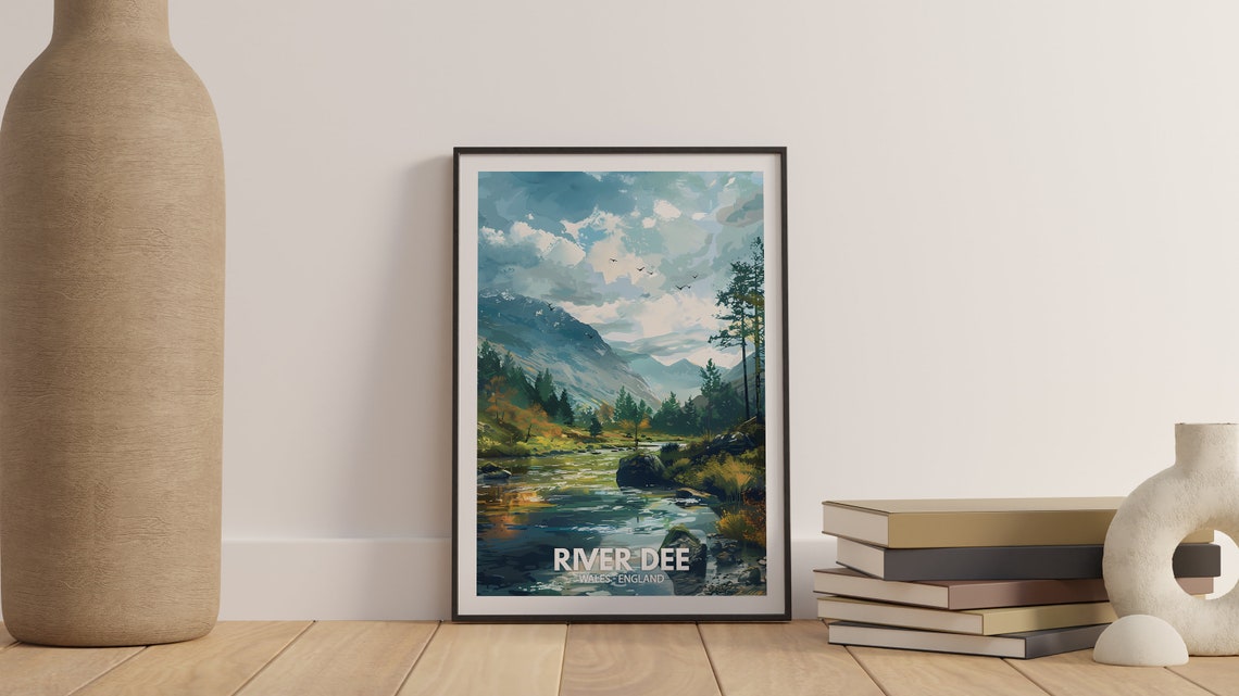 River Dee Wales England Mountain Stream Valley Nature Poster - Image 3