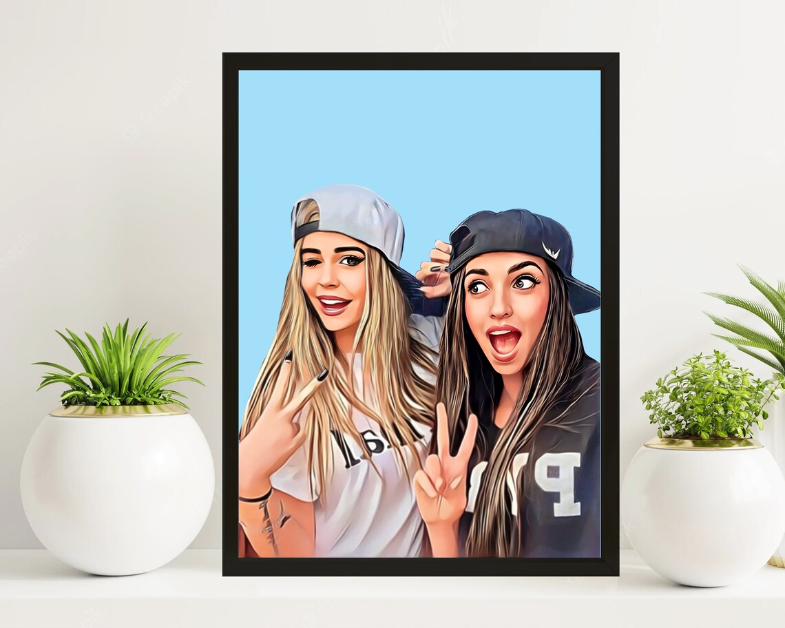 Custom Portrait From Photo Couples Portrait Custom Family Portrait Illustration 1st Anniversary Gift Family Painting Loved One Portrait - Image 5
