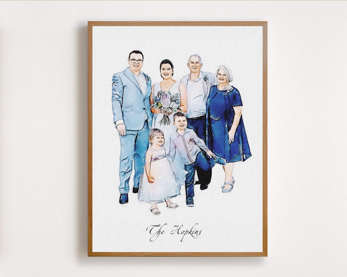 The Richardson Wedding Couple Celebration 5-29-2023 Watercolor Poster - Image 6