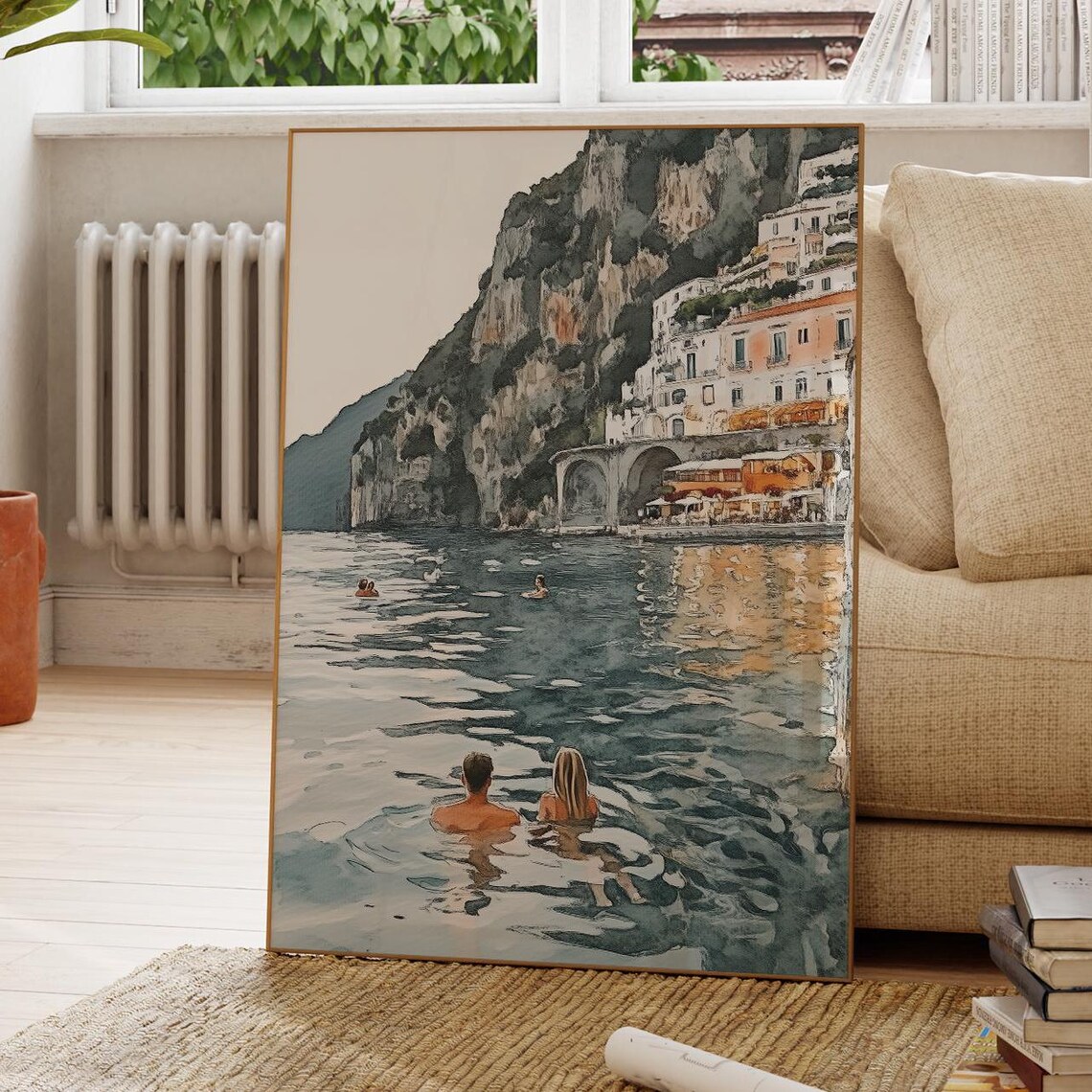 Amalfi Coast Travel Poster, Italian Coast View - Image 4