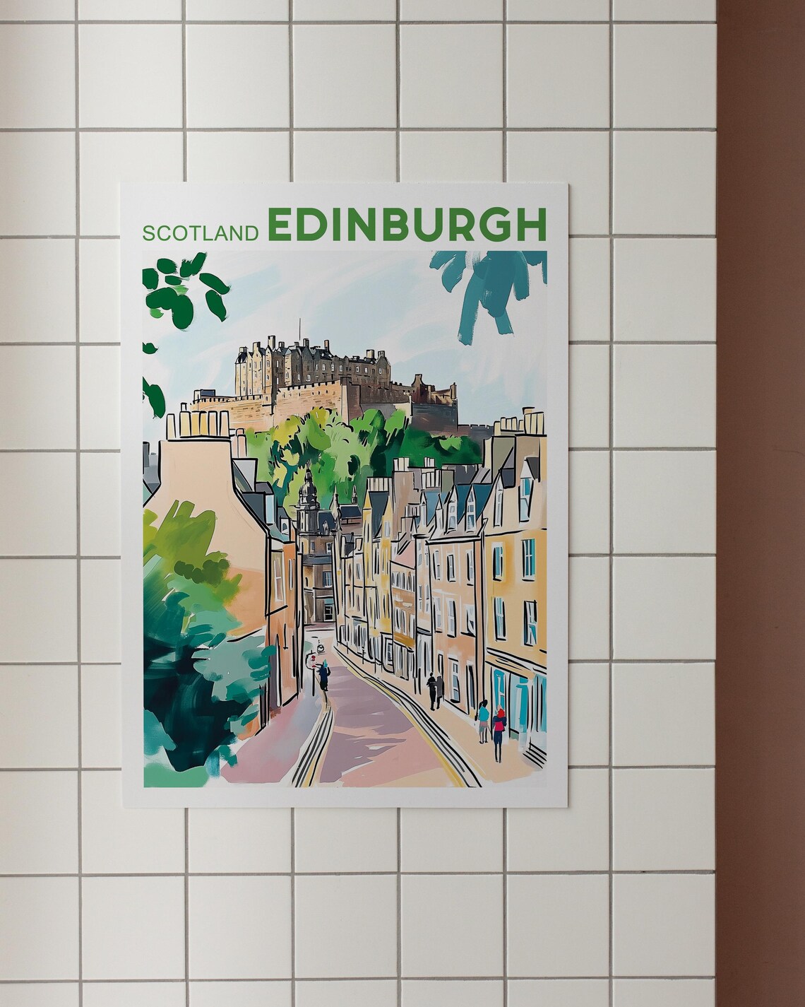 Edinburgh Watercolor Art Print, The Vennel Viewpoint - Image 3