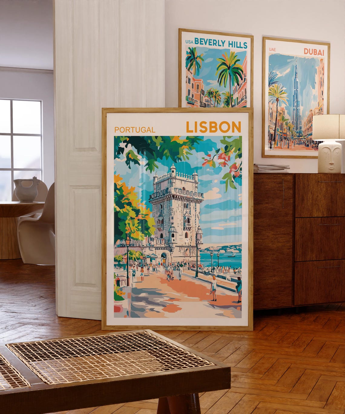 Lisbon Portugal Belem Tower Riverside Promenade Travel Poster - Image 4