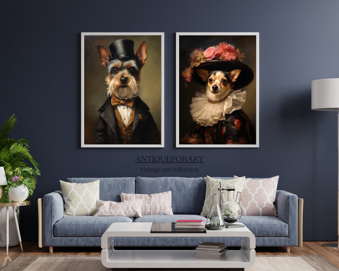 Victorian Animal Portrait Dressed Animal Print Royal Dog Poster Pet Portrait Painting Renaissance Animal Portraits Vintage Inspired Art - Image 5