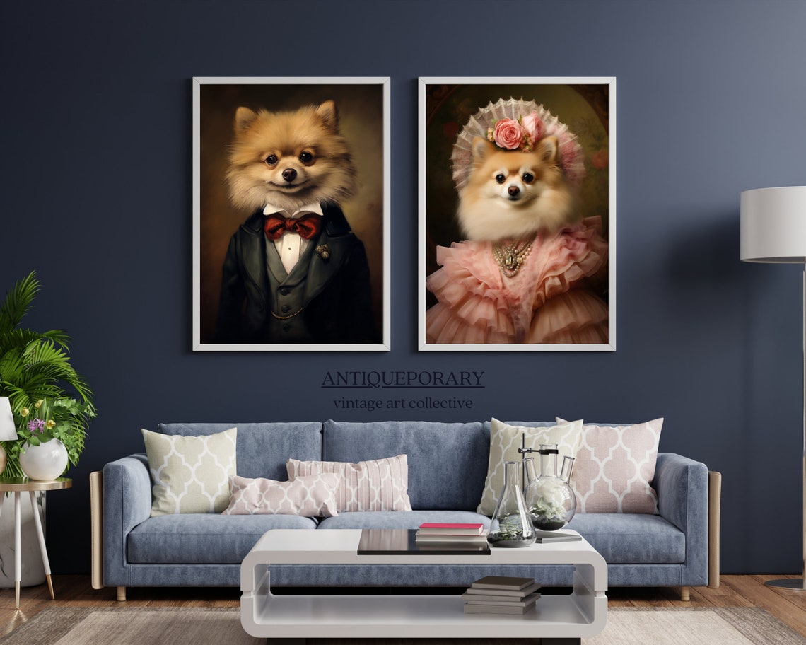 Royal Pomeranian Portrait Victorian Dressed Animal Print Royal Dog Poster Pet Portrait Painting Altered Art Print Vintage Inspired Art - Image 5