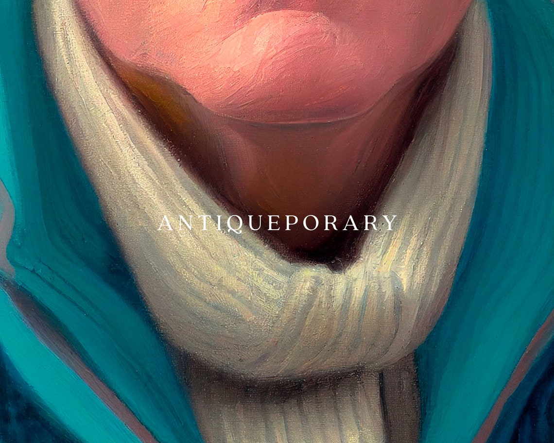 Man Portrait Painting Gentle Man Portrait Man Portrait White Man Portrait Portrait Gentleman Portrait Oil Paint Moody Portrait Print - Image 2