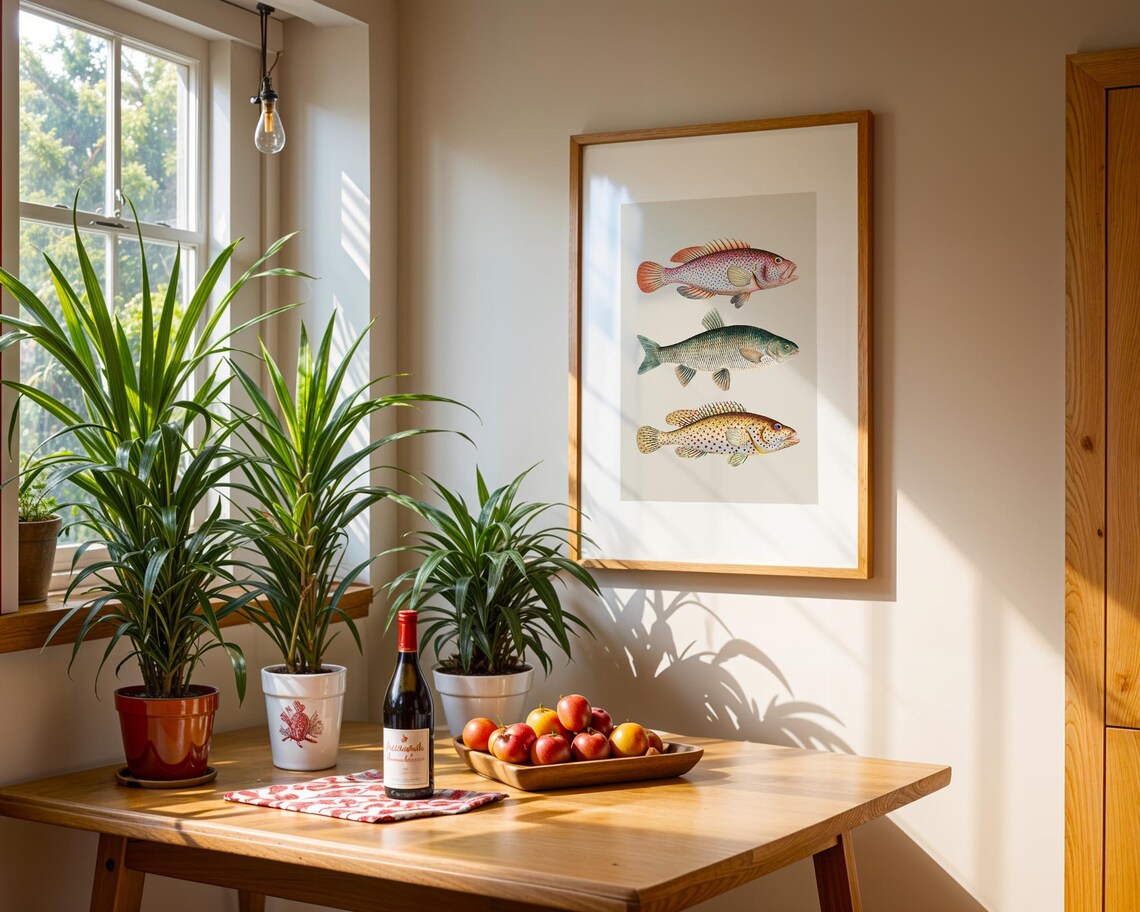 Vintage Style Fish Kitchen Wall Art - Image 4