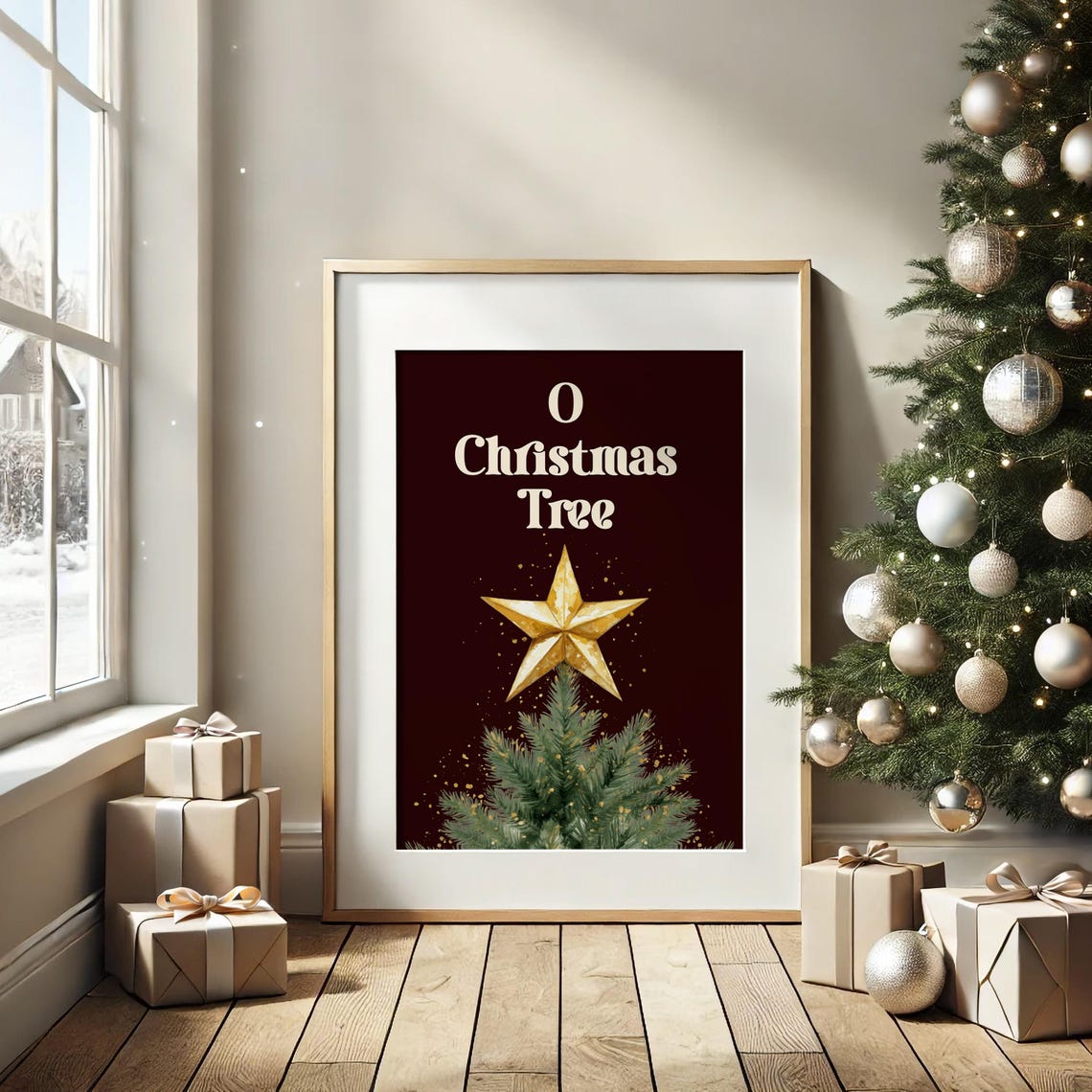O Christmas Tree Holiday Star Print - Image 4