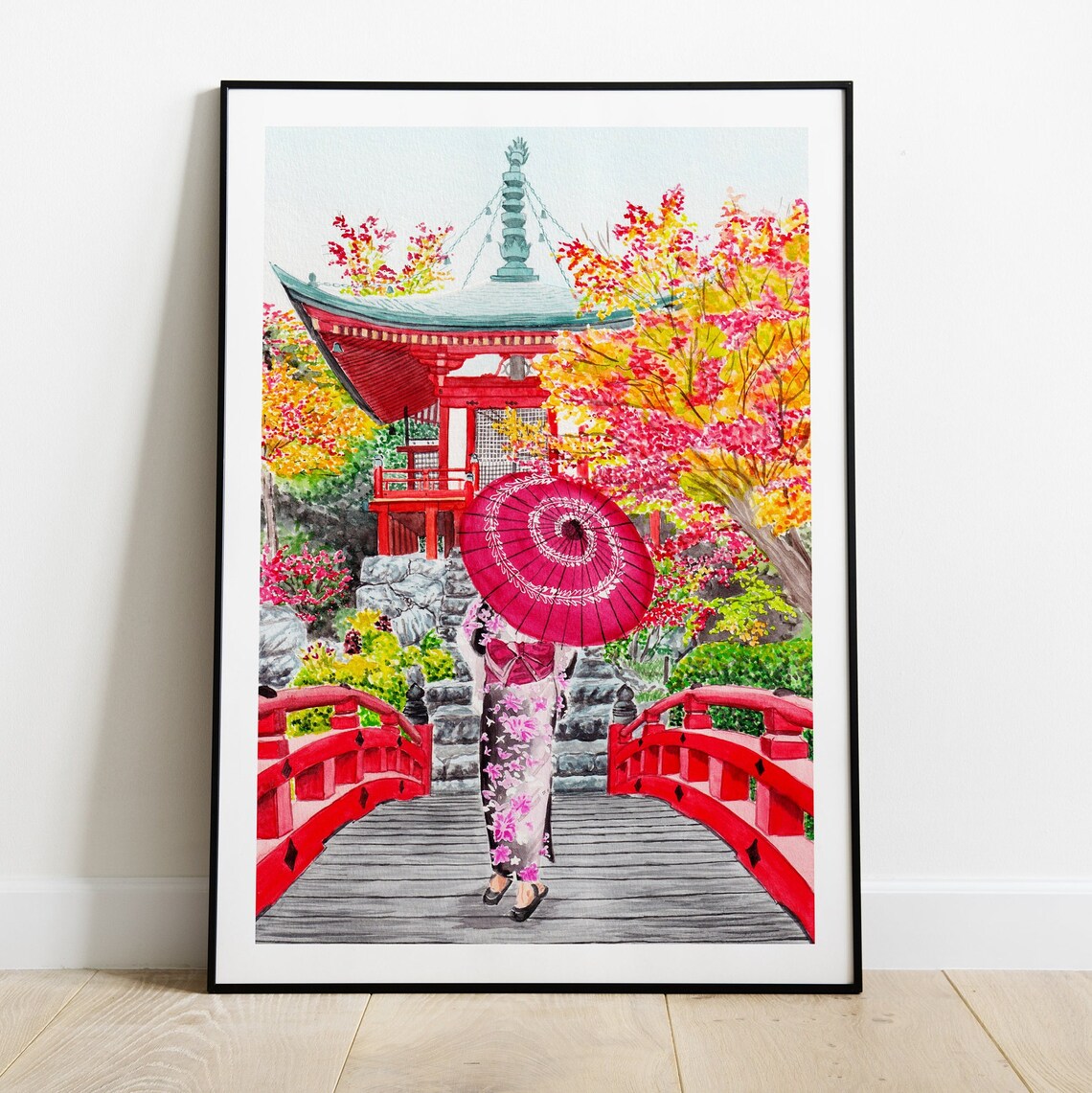 Kyoto Daigoji Temple Travel Poster, Japan Art Print - Image 2