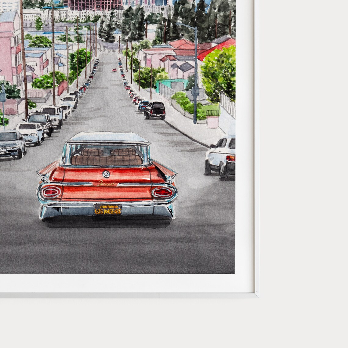 Los Angeles California Watercolor Travel Poster - Image 3