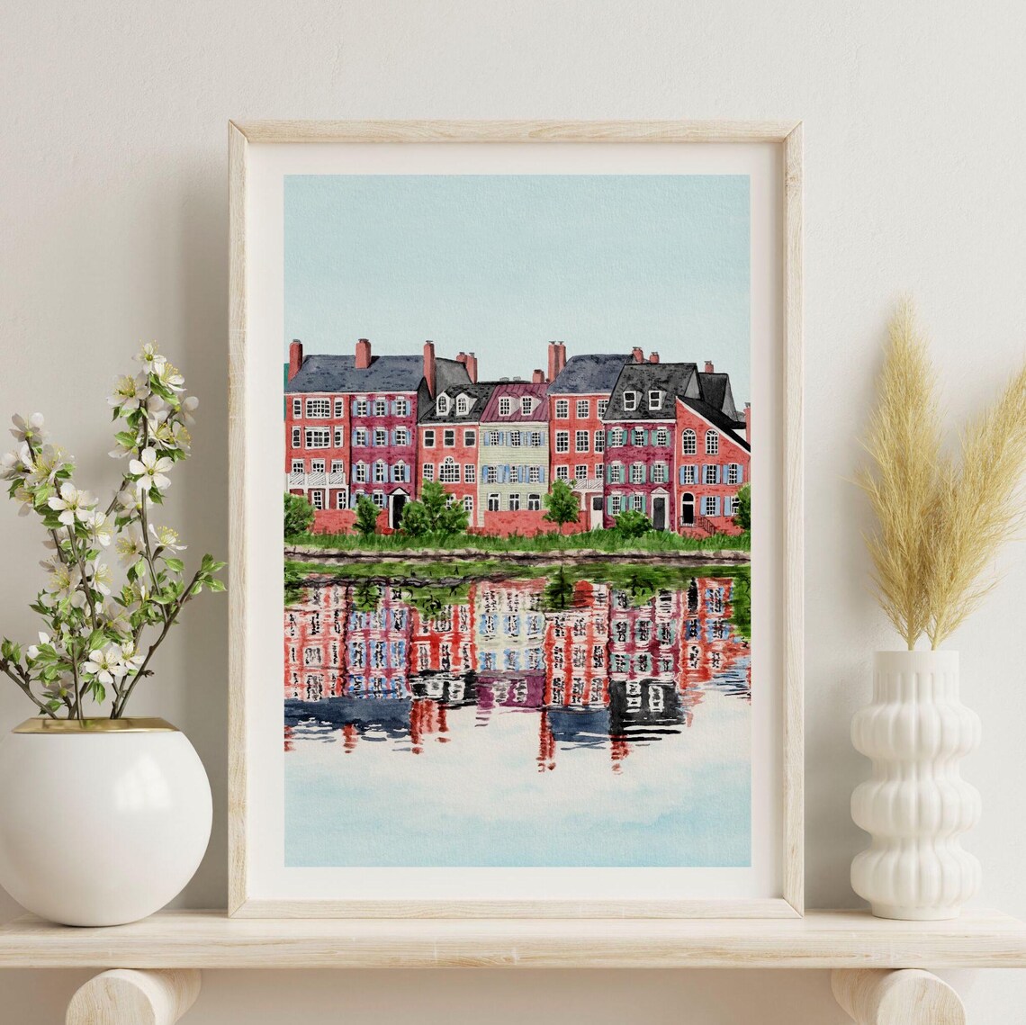 Alexandria Watercolor Cityscape Art Print, Virginia - Image 3