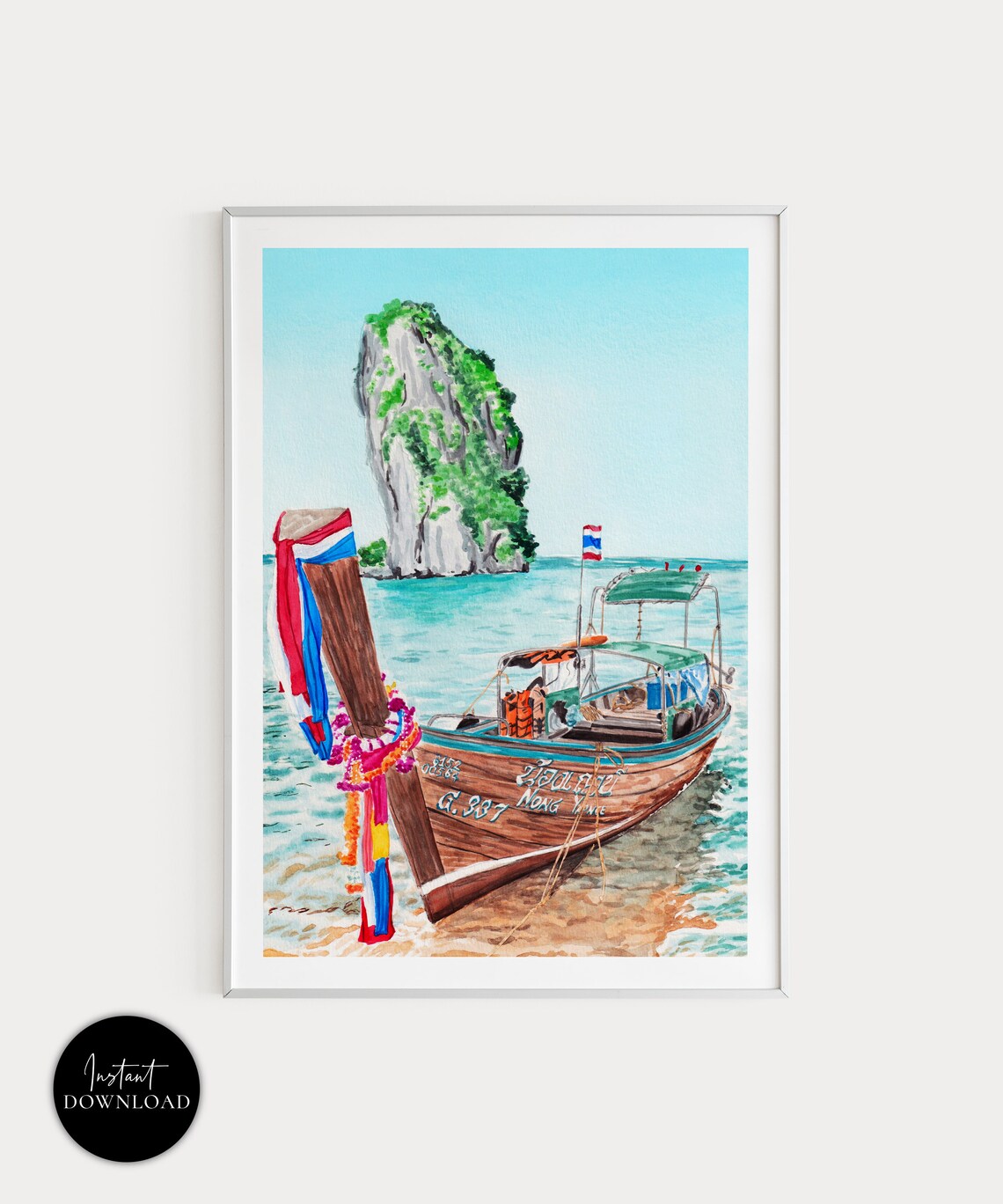 Phuket, Thailand Travel Poster, Asia Landscape