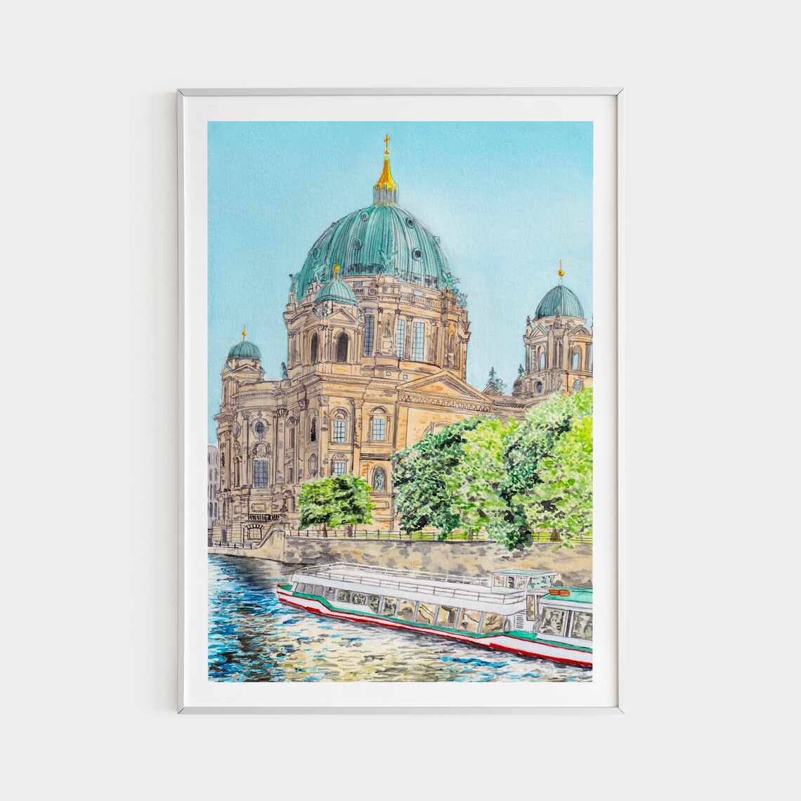 Berlin Art Print, Berliner Dom Cityscape Poster