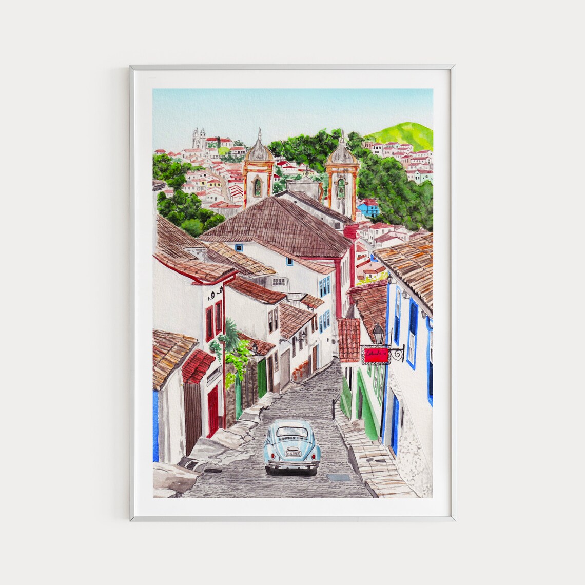 Ouro Preto, Minas Gerais Brazil Travel Poster