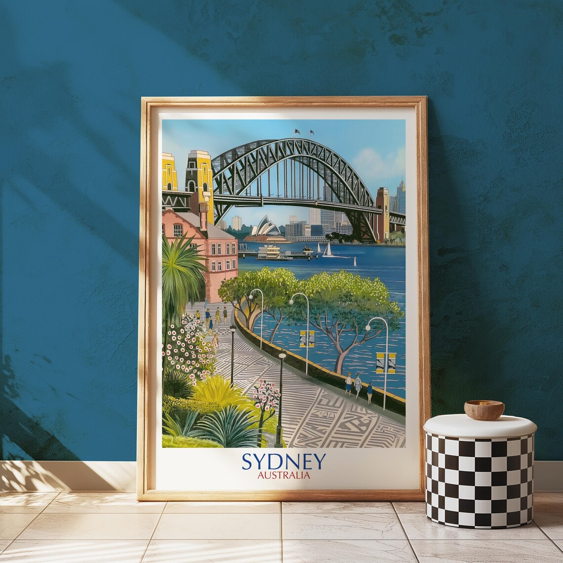 Sydney Harbour Bridge Travel Poster, Coastal Australia