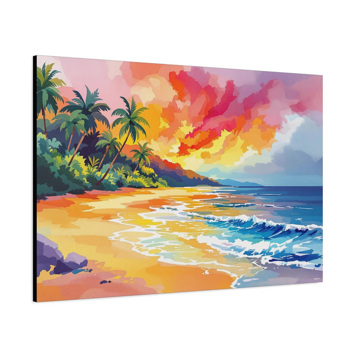 Tropical Beach Ocean Art Print - Image 2