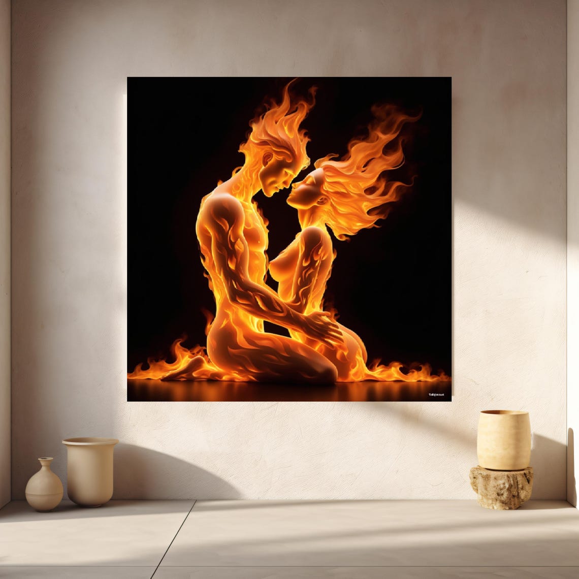 Fiery Love - Modern Abstract Art Print
