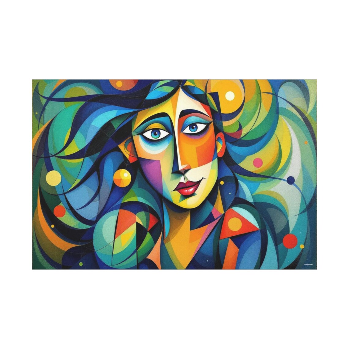Female Portrait - Vibrant Style Art Print