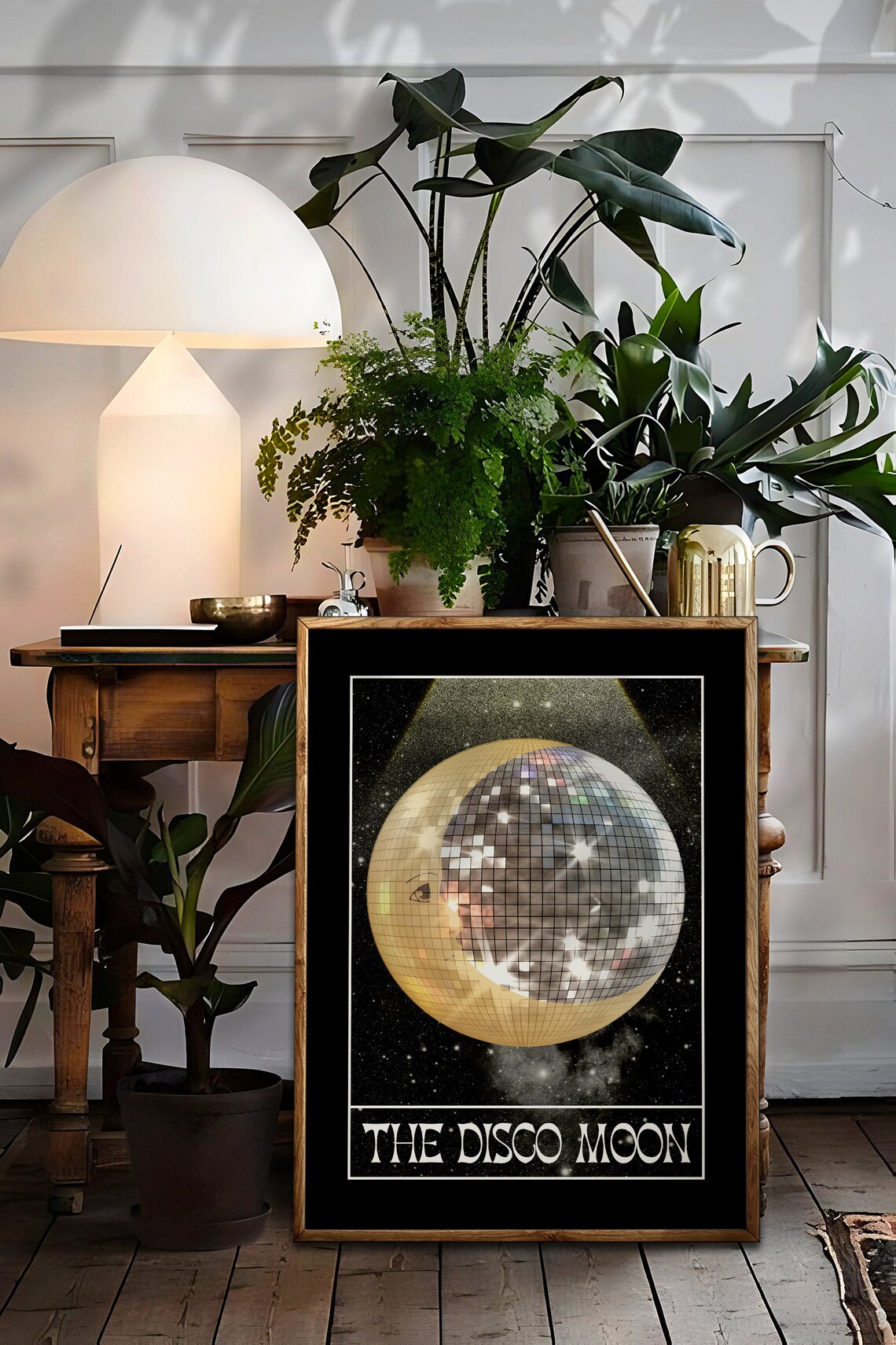 Disco Moon Tarot Style Celestial Art Print - Image 3