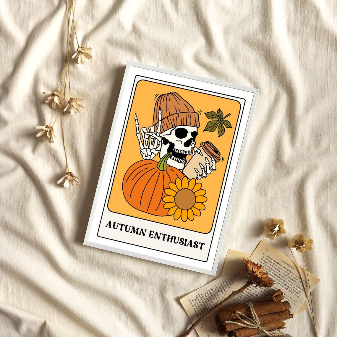 Autumn Enthusiast Tarot Card Style Art Print - Image 4