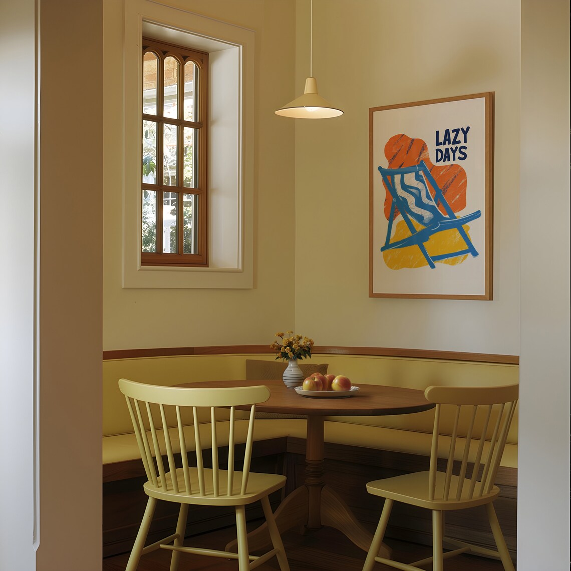 Lazy Days Summer Abstract Mid-Century Art Print - Image 2