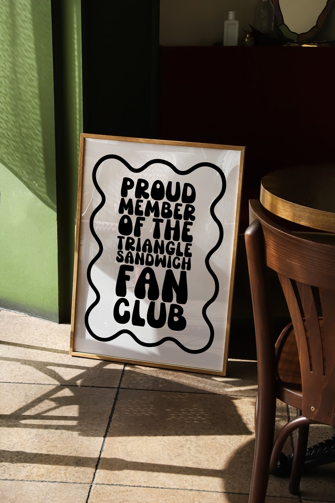Proud Member Of The Triangle Sandwich Fan Club Funny Food Poster - Image 2