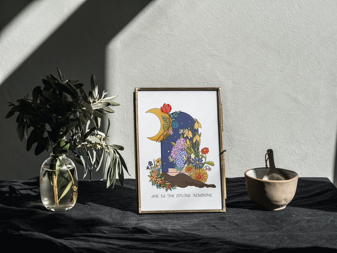 Divine Feminine Celestial Female Art Print - Image 2