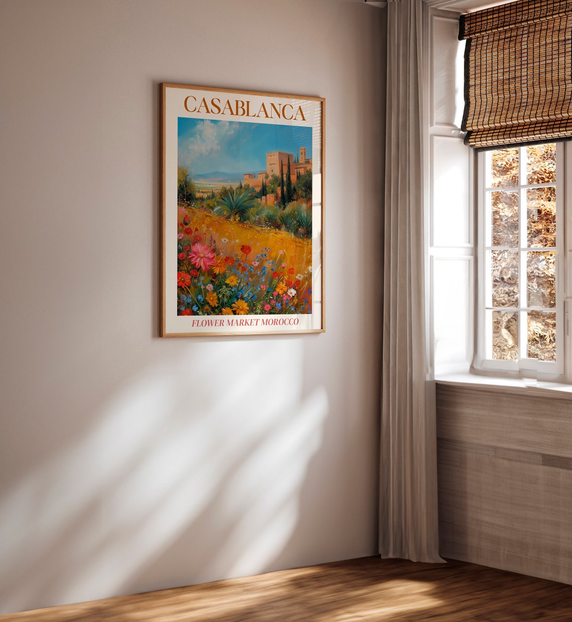 Flower Market Print Casablanca Morocco Beautiful Flower Meadow Fields Flower Market Timeless Art Colourful Floral Poster Home Travel Art - Image 4
