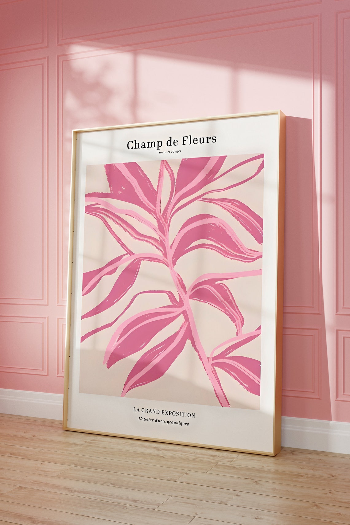 Champ De Fleurs Pink Botanical French Exhibition Floral Art Poster - Image 3