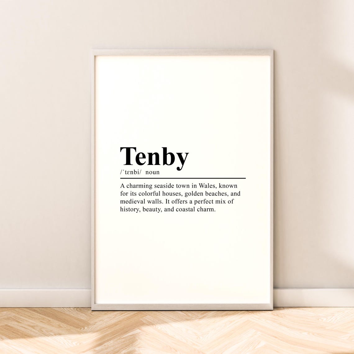 Tenby Travel Print Tenby Wall Poster Tenby Print Tenby Wall Art Tenby Poster Minimalist Tenby Wales Wall Print Wall Decor Tenby Gift Art