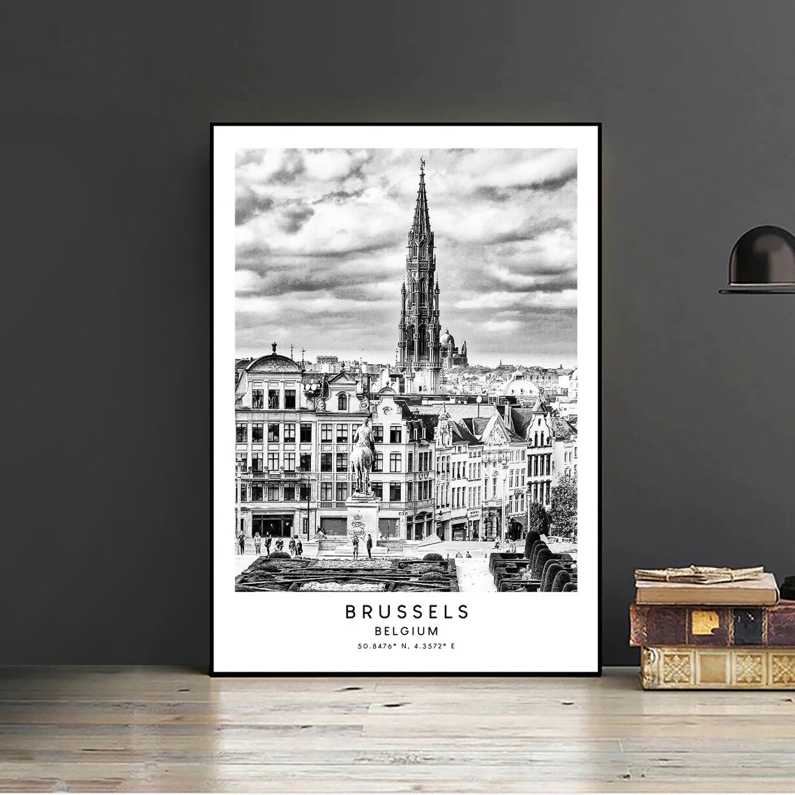 Brussels Minimalist Travel Poster, Belgium Art Print - Image 2