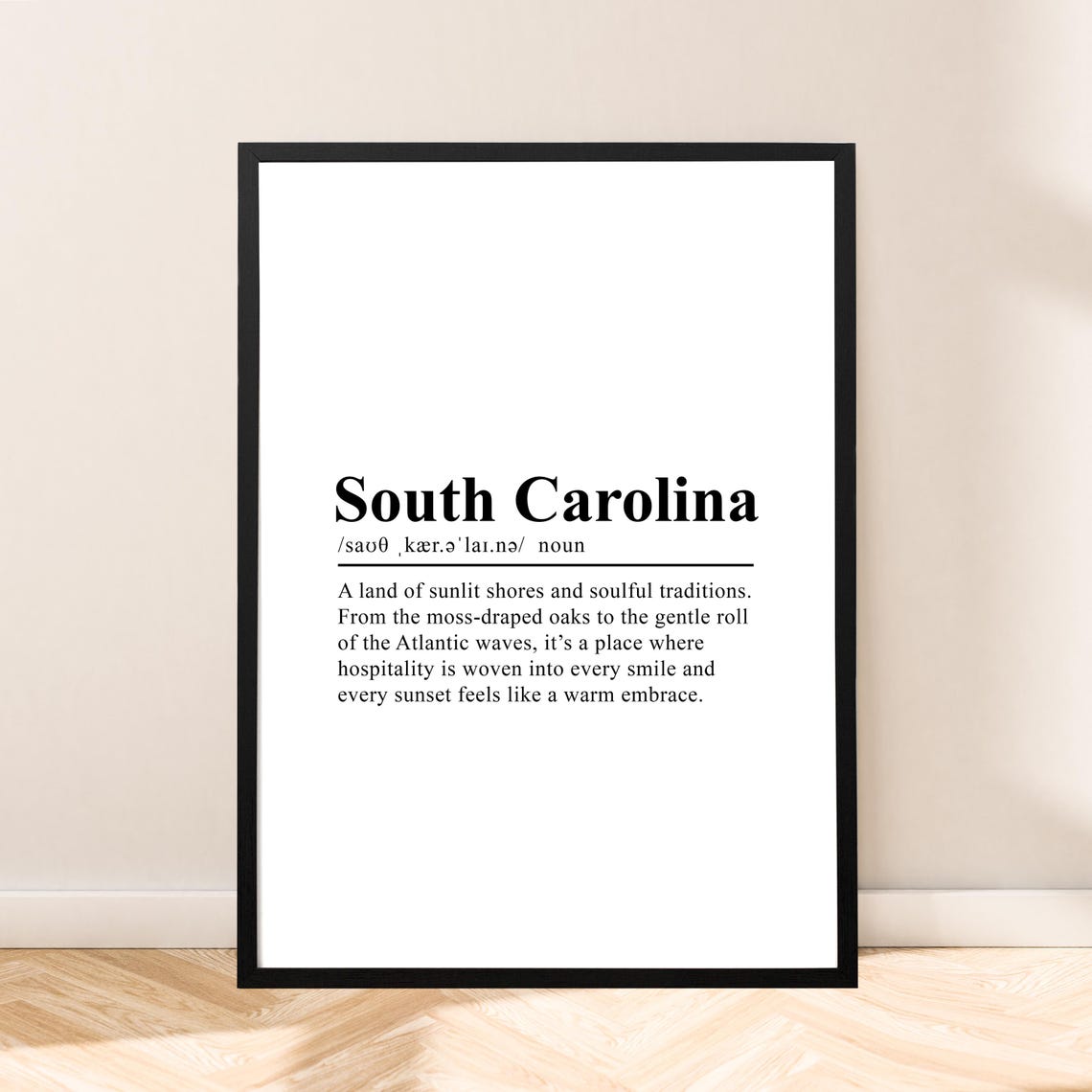 South Carolina State Print Wall Art South Carolina Travel Poster Wall Quote South Carolina Poster Minimalist South Carolina Home Dcor Gift