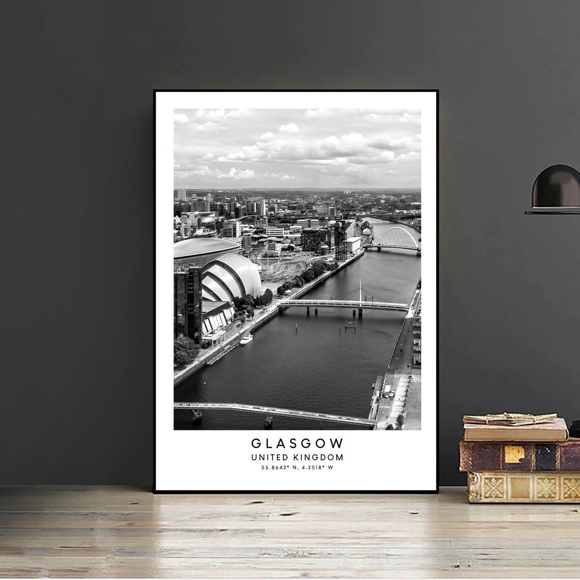 Glasgow Scotland Minimalist Travel Poster Print - Image 2