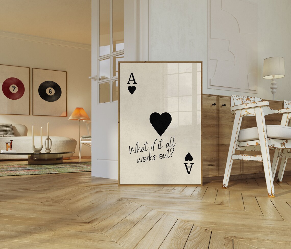 What If It All Works Out Ace of Hearts Art Print - Image 4