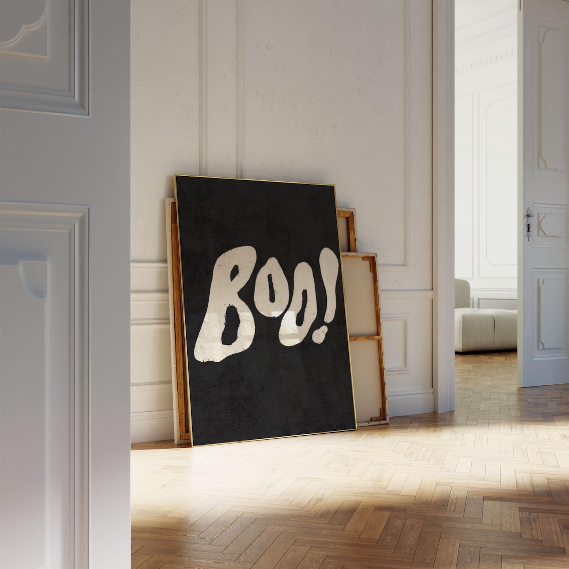 Boo Halloween Poster, Trendy Halloween Wall Decor - Image 4