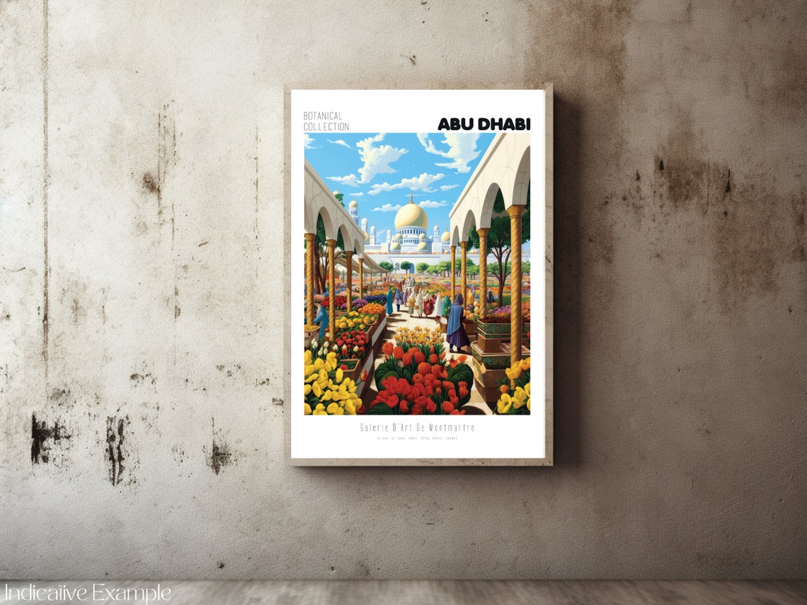 Abu Dhabi Botanical Collection Grand Mosque Tulip Market Poster - Image 2