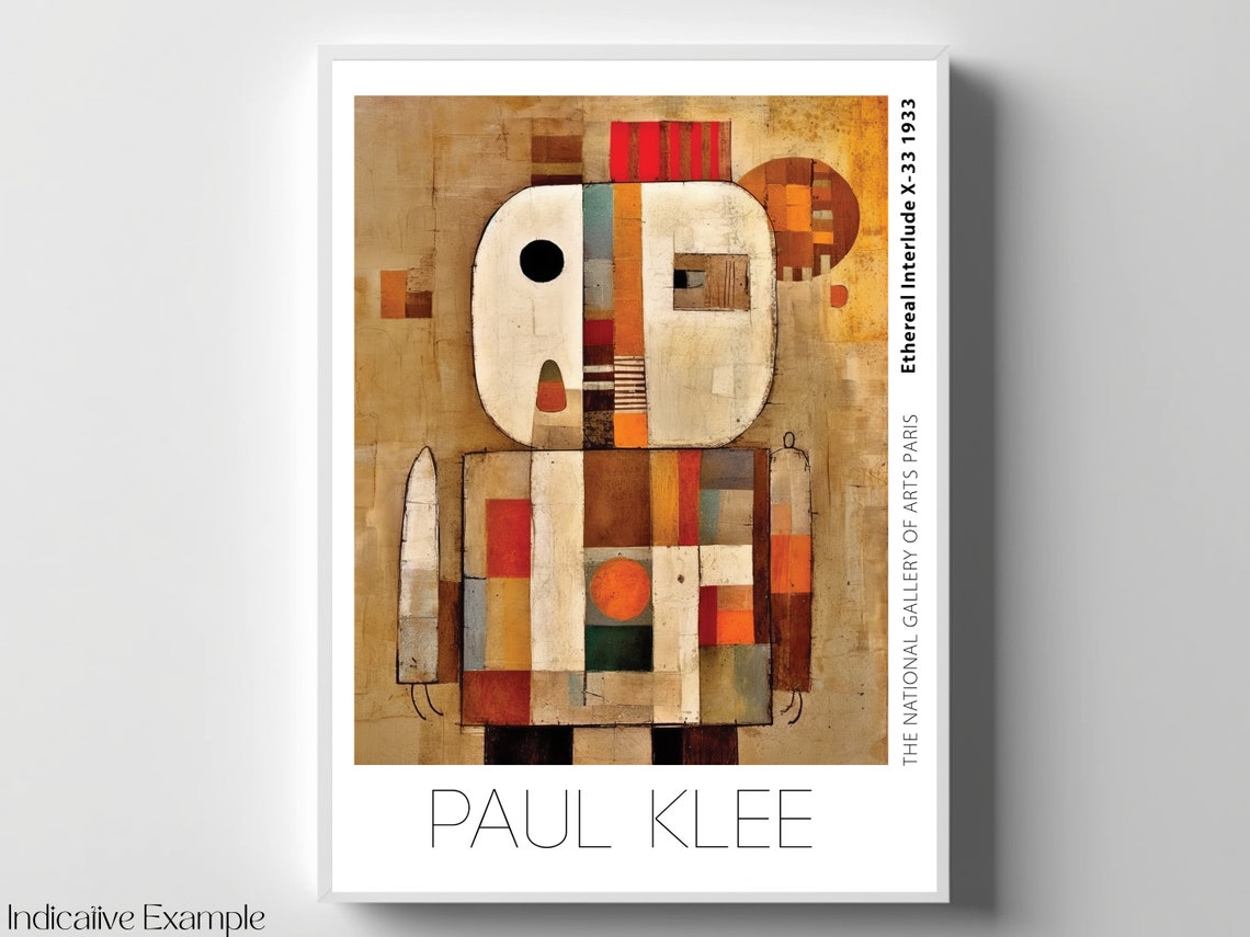 Paul Klee Ethereal Interlude X-33 1933 Geometric Figure Art Poster - Image 4