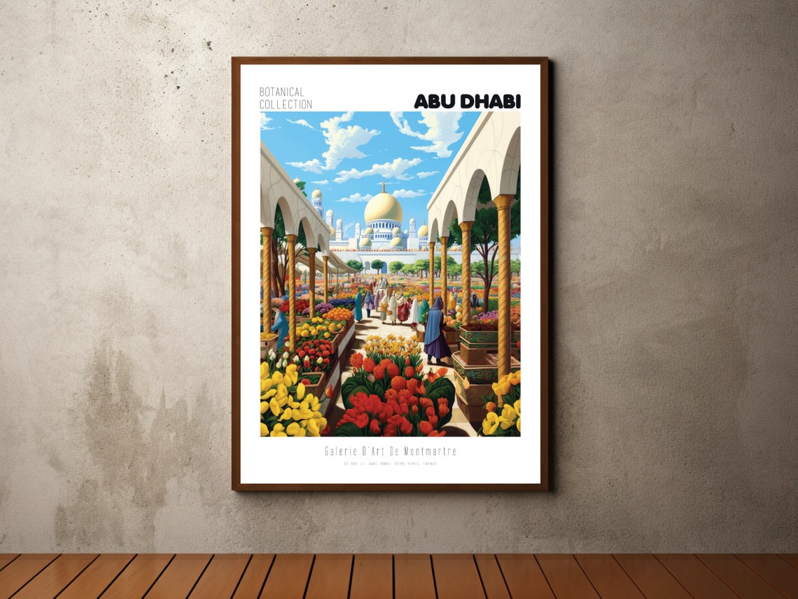Abu Dhabi Botanical Collection Grand Mosque Tulip Market Poster