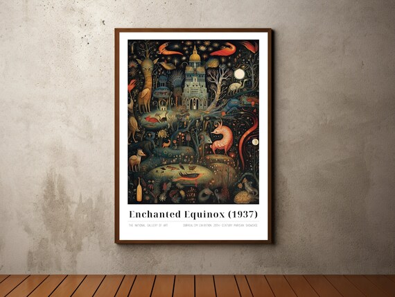 Enchanted Equinox 1937 Dark Night Fantastical Creatures Poster